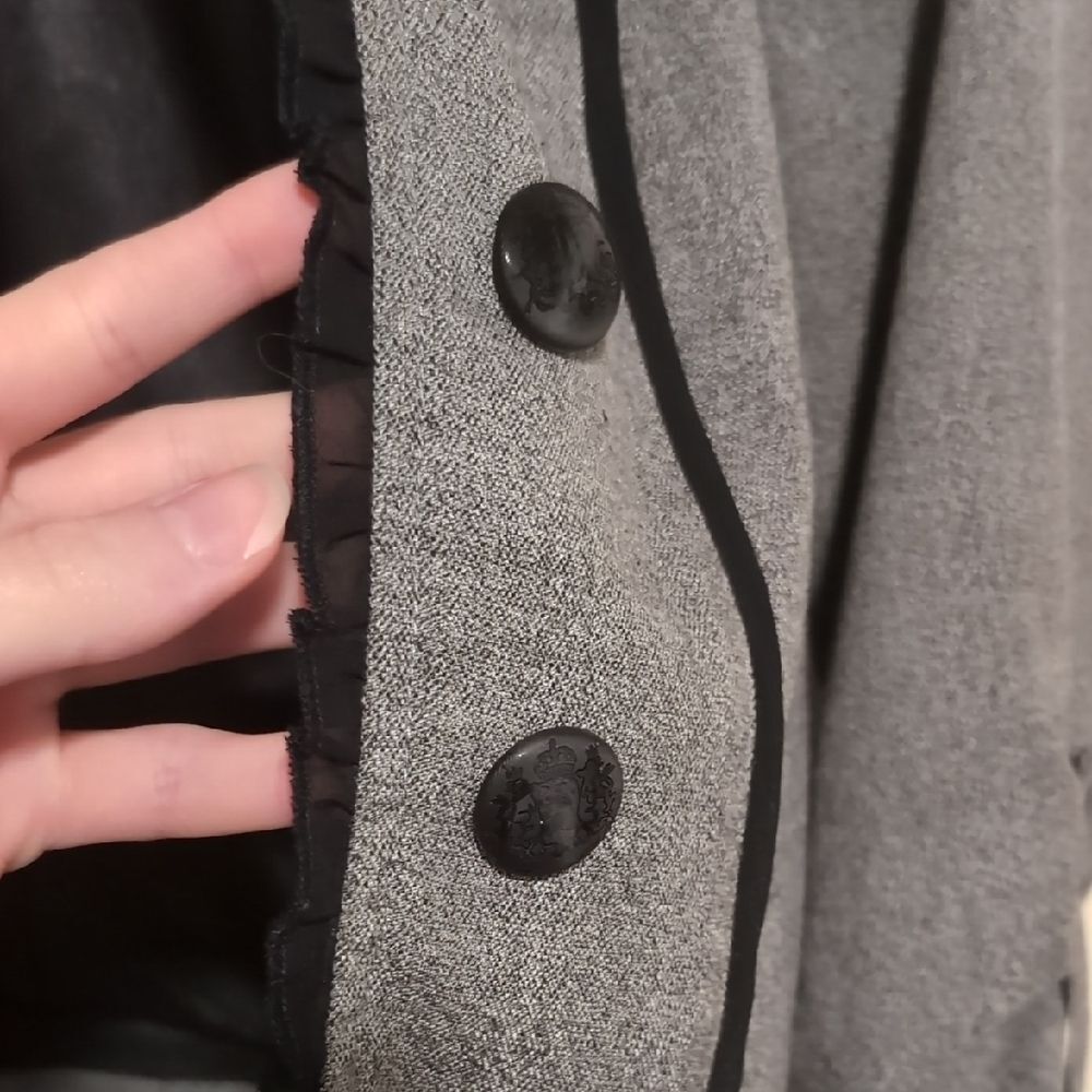 Stoosh Gray Women's Blazer With Black Accents - Picture 8 of 15